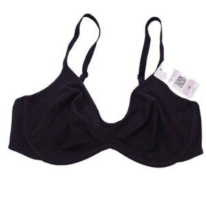 NEW b.tempt'd by Wacoal Cotton To A Tee Scoop Underwire Bra Black Size 36D 95127
